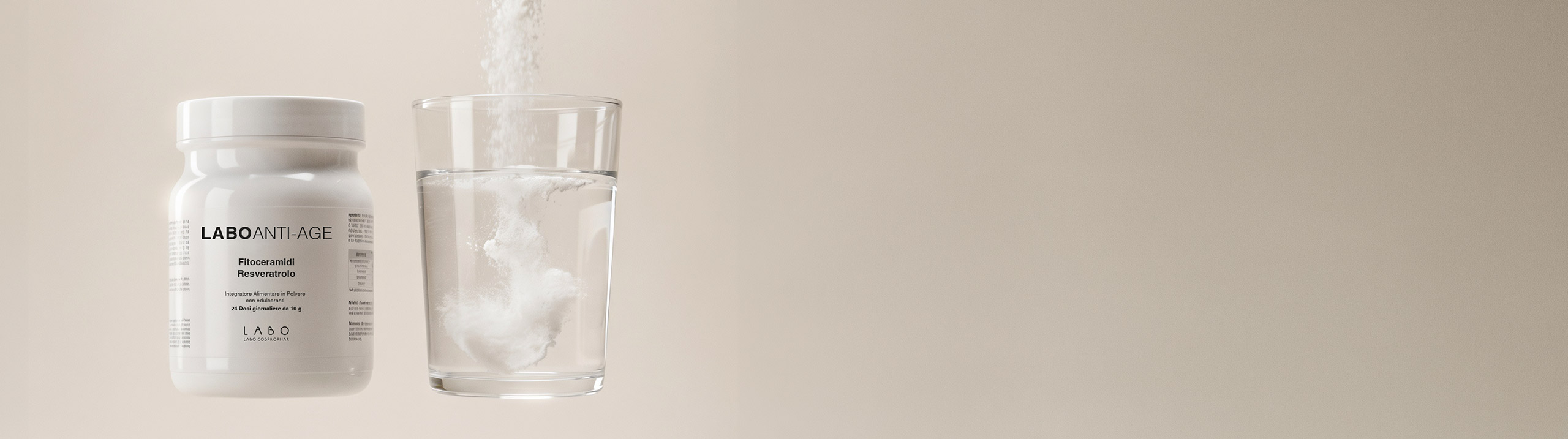 Labo Anti-Age Integratore in Polvere – fitoceramidi e resveratrolo per la skincare dall’interno