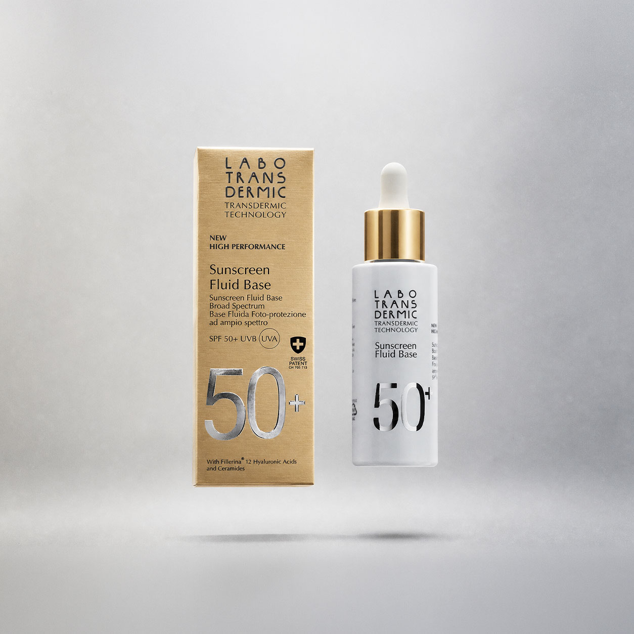 Labo Transdermic Base Fluida SPF 50+ – Protezione Solare UVA e UVB
