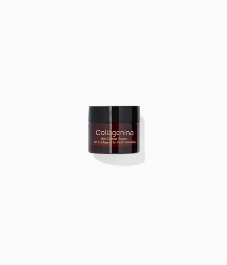 Collagenina Eye Contour Cream with 6 fast-penetrating collagens for firming and smoothing the eye contour.